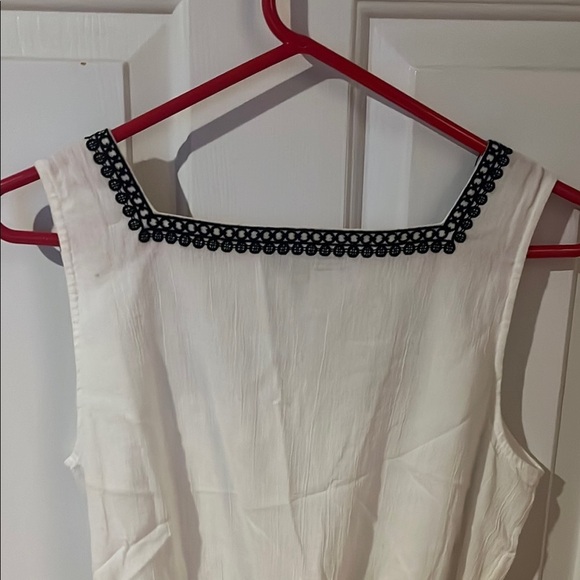 Talbots white sundress with black detail size 6 - Picture 5 of 10